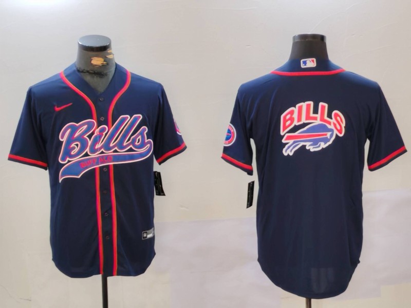 Men Buffalo Bills Blank Blue Joint Name 2024 Nike Limited NFL Jersey style 9102